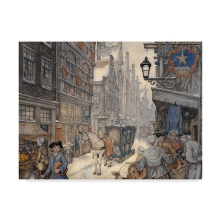 Anton Pieck 'City Carriage' Canvas Art,24x32